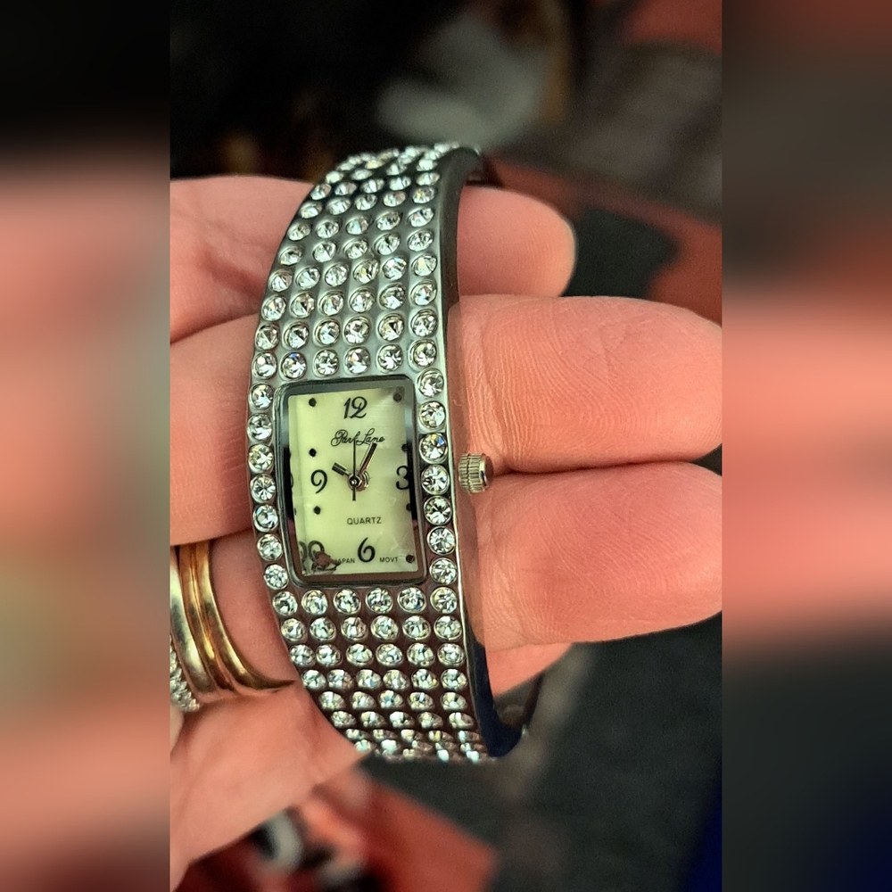 Park Lane Rhinestone-Studded Quartz Watch